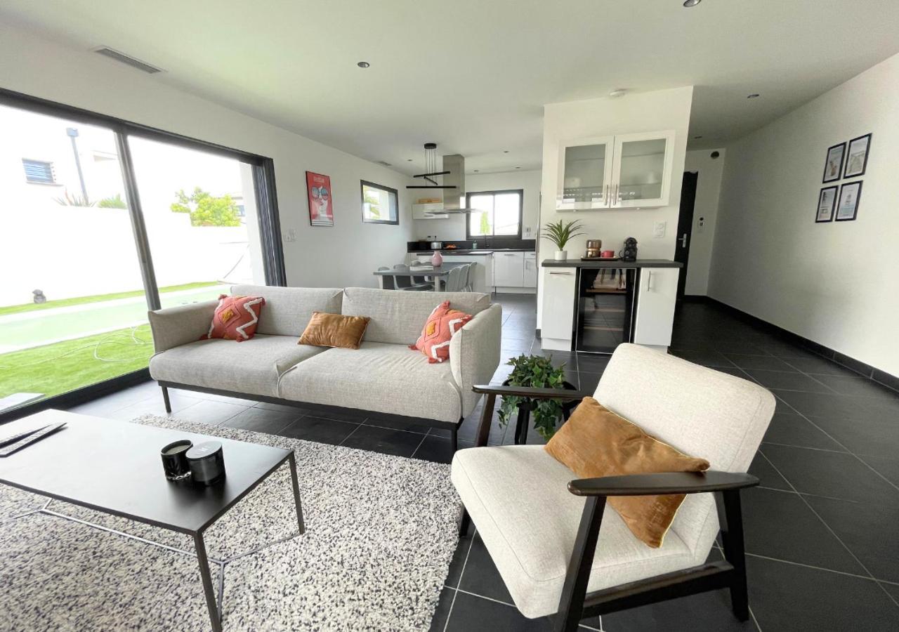 Villa Contemporaine Avec Piscine Chauffee Proche Des Plages Sauvian Kültér fotó