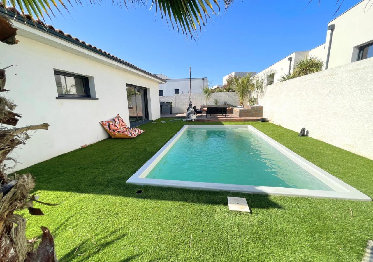 Villa Contemporaine Avec Piscine Chauffee Proche Des Plages Sauvian Kültér fotó