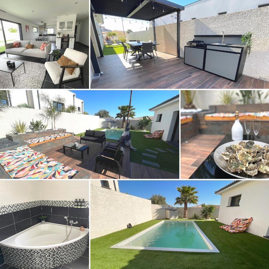Villa Contemporaine Avec Piscine Chauffee Proche Des Plages Sauvian Kültér fotó